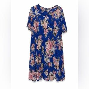 Blue Floral Dress by Discount Divas Boutique